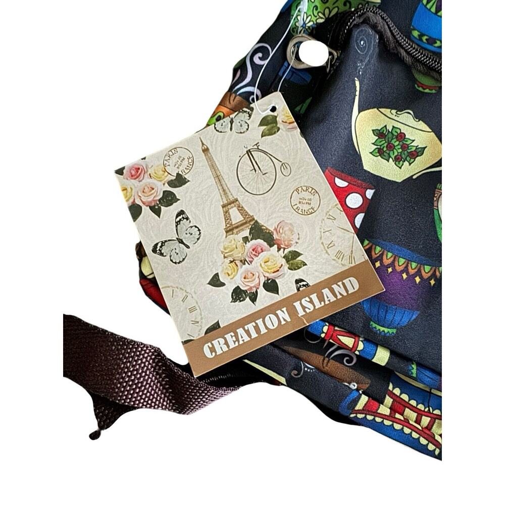 Creation Island Day Pack Mini Backpack Tea Coffee NWT Travel Vacation Essential - Picture 4 of 8